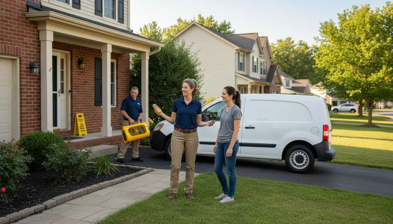 Residential water damage restoration in Plantersville, MS